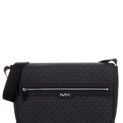 Malone Signature Logo Print Messenger Bag