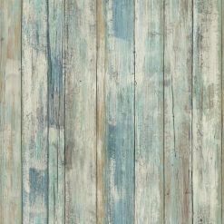 York Wallcoverings Wallpaper Blue Distressed Wood