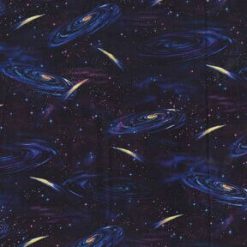 Black Out Of This World Novelty Cotton Fabric