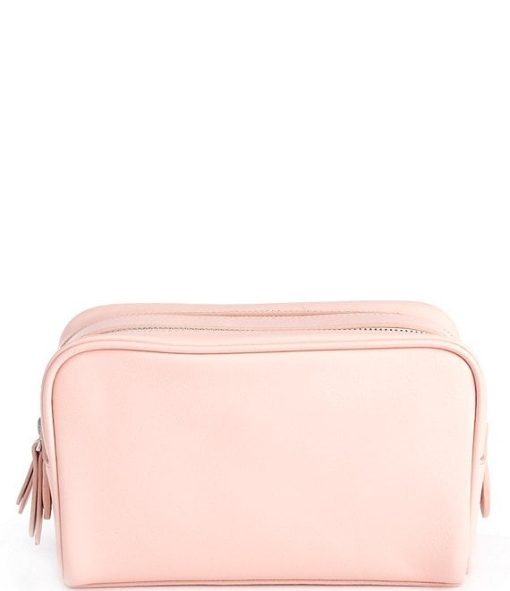 Leather Double Zip Toiletry Bag - Image 4