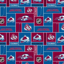 Colorado Avalanche Fleece Fabric Block