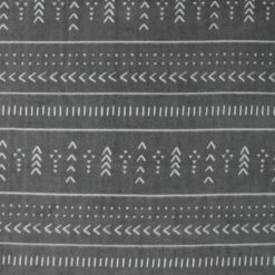 Directional Geometrics on Gray Anti Pill Fleece Fabric