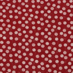 Peppermints on Red Super Snuggle Christmas Flannel Fabric