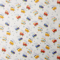 Choo Choo Trains on White Super Snuggle Flannel Fabric