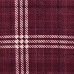 Burgundy Sweater Plaid Anti Pill Fleece Fabric
