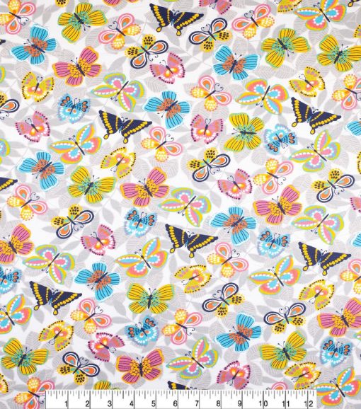 Butterfly Leaves Super Snuggle Flannel Fabric - Image 2