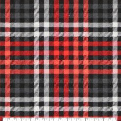 Red Black Tartan Super Snuggle Flannel Fabric