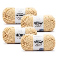 Bernat Forever Fleece 194yds Super Bulky Polyester Yarn 4 Bundle