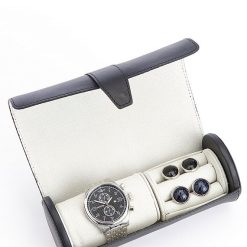 Watch and Cufflink Leather Travel Roll