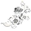 RoomMates Wall Decals Black   White Flower