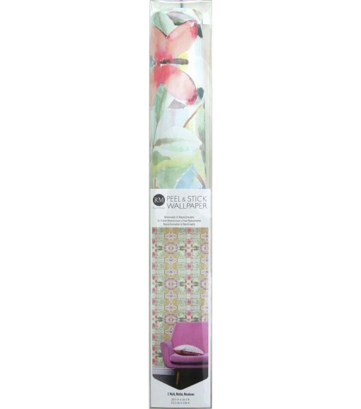 RoomMates Wallpaper Pink Synchronized Floral - Image 9