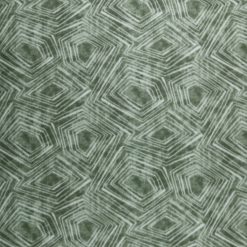Geometric Shapes on Green Anti Pill Fleece Fabric