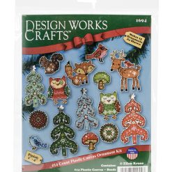 Design Works 15ct Woodland Friends Ornament Plastic Canvas Kit