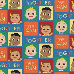 Cocomelon Together Block Kids Cotton Fabric