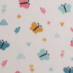 Pastel Butterflies   Geometrics Blizzard Fleece Fabric