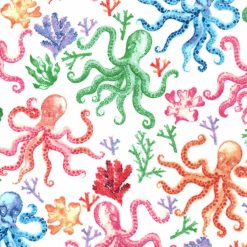 Octopus Multi Super Snuggle Flannel Fabric