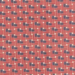 Fabric Traditions Basketweave Flags Patriotic Cotton Fabric