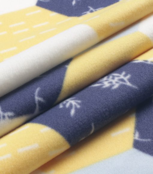 Floral Honeycomb Blizzard Fleece Fabric - Image 3