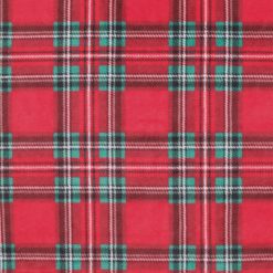 Christmas Red Plaid Anti Pill Fleece Fabric