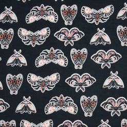 Super Snuggle Spooky Pink Moths Flannel Fabric