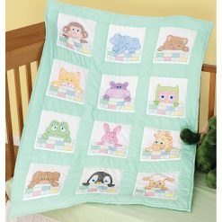 Jack Dempsey Needle Art 9 Peek-A-Boo Stamped White Quilt Blocks 12ct