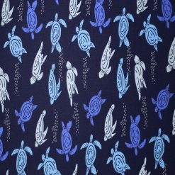 Underwater Turtles on Blue Cotton Fabric by Quilter s Showcase