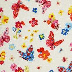Multicolor Bold Butterflies Luxe Fleece Fabric