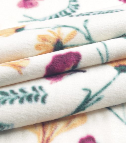 Pressed Flowers Anti Pill Fleece Fabric - Image 3