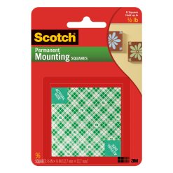 Scotch 0.5lb Plaid Small Permanent Mounting Squares
