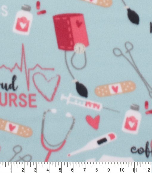 Coffee   Scrubs Blizzard Fleece Fabric