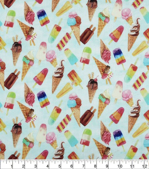 Ice Cream Popsicles Novelty Cotton Fabric - Image 2