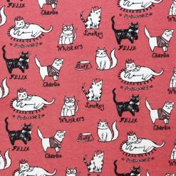 Cat Names Super Snuggle Flannel Fabric