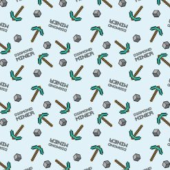 Minecraft Diamond Miner Cotton Fabric