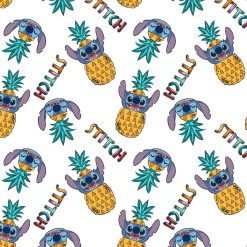 Lilo Stitch In Pineapple Flannel Fabric