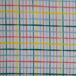Multicolor Checks on White Quilt Cotton Fabric by Quilter s Showcase