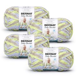 Bernat Baby Blanket 220yds Super Bulky Polyester Yarn 4 Bundle
