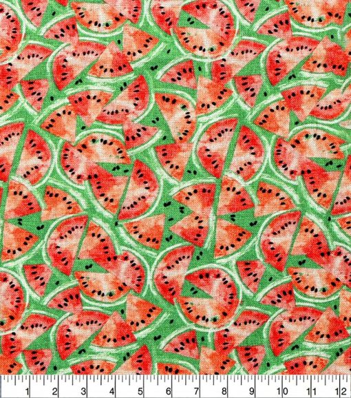 Watermelon 1-Piece Cotton Fabric Quarter - Image 3