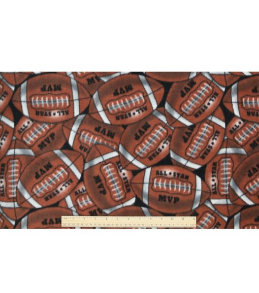 Footballs Anti Pill Fleece Fabric - Image 4