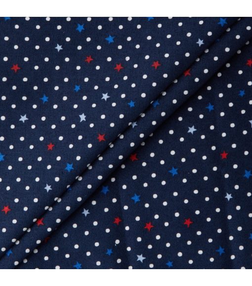Stars And Dots Patriotic Cotton Fabric - Image 3