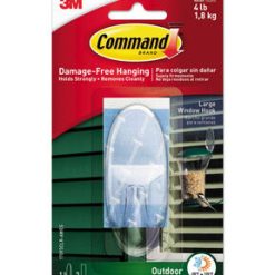 Command 4lbs Clear Large Outdoor Window Hooks 4ct