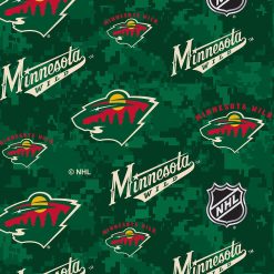 Minnesota Wild Fleece Fabric Digital
