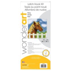 Wonderart Latch Hook Kit 12X12 Pony