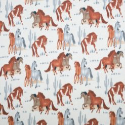 Super Snuggle Multi Horses Flannel Fabric