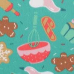 Baking Cookies On Blue Blizzard Fleece Fabric