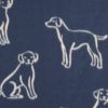 Navy Dog Blizzard Prints Fleece Fabric