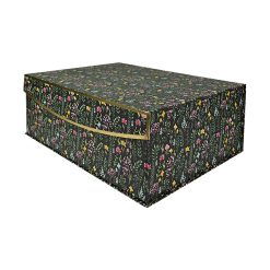 16 x 11 Ditzy Floral Black Flip Top Box by Place   Time