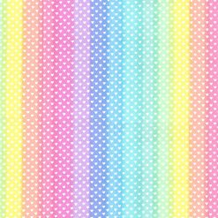 Fabric Traditions Rainbow Stripe Hearts Novelty Cotton Fabric