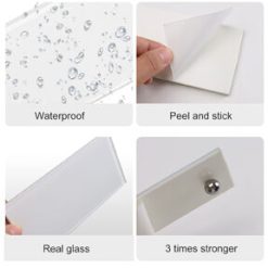 White Glass 3 6 Self Adhesive Home Decor Tile