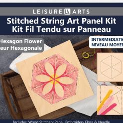 Liesure Arts 10 Hexagon Flower Panel Wood Stitching String Art Kit