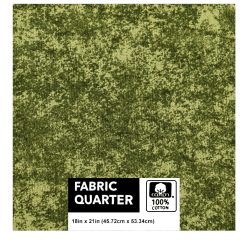 18 x 21 Green Distressed Cotton Fabric Quarter 1pc by Keepsake Calico
